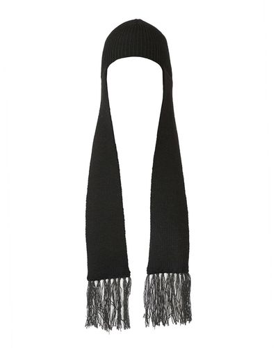 BLIKVANGER Fringed Hat-scarf - Black