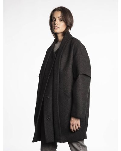 Oblique Dubhé - Oversize Coat - Black