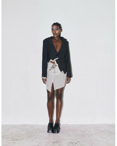 BYVARGA Willow Silk Mini Skirt - White