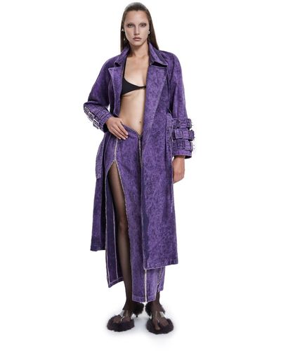 Khéla the Label Voidwalker Trench Coat - Purple