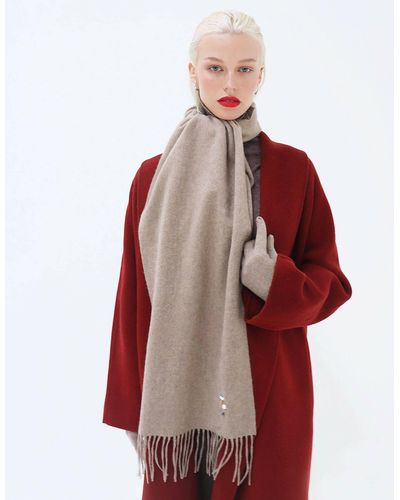 Aethera Ophelia Cashmere Scarf - Red