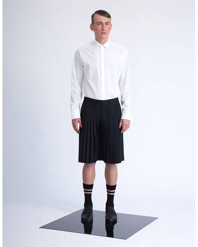 ARIEL BASSAN Oversized Shirt With Deep Sleeve Pocket - White