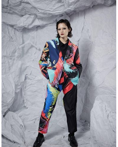 INF Classic Suit In Printing - Multicolor