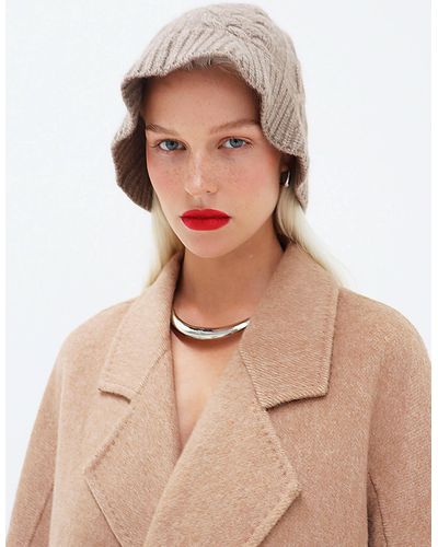 Aethera Pasquela Cashmere Bucket Hat - Lt Fawn - Natural