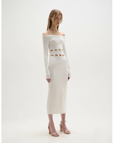SERAYA White Midi-dress - Natural