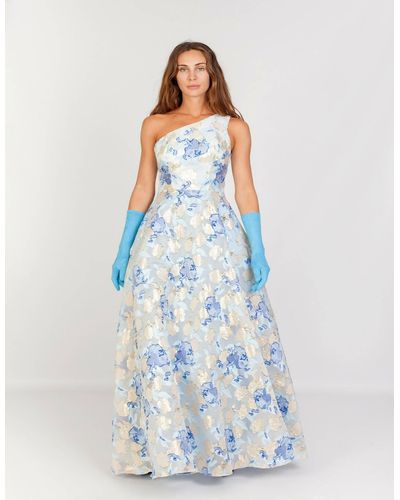 SOHUMAN Nikkih Floral Print Maxi Dress - Blue