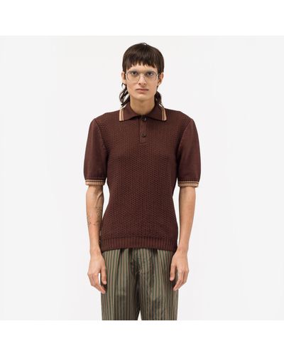 ERNEST W. BAKER 19ss Cable Knit Polo 大人気の正規通販 メンズ | bca