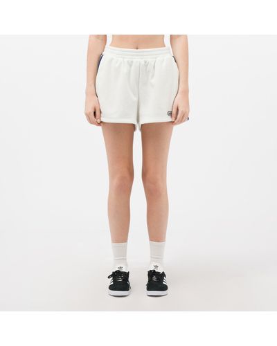 adidas High Waisted Towel Terry Shorts - White