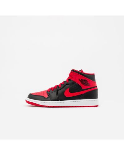 Nike Air 1 Mid Leather Mid-top Sneakers - Red