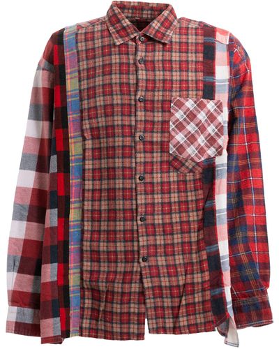 Rebuild by Needles Flannel Shirt -> 7 Cuts Wide Shirt - Red