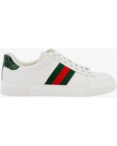 Gucci Ace Sneaker With Web - White