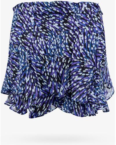 Isabel Marant Shorts in viscosa con stampa multicolor - Blu