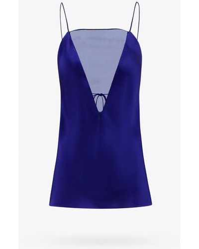 Stella McCartney Top donna acetato - Blu