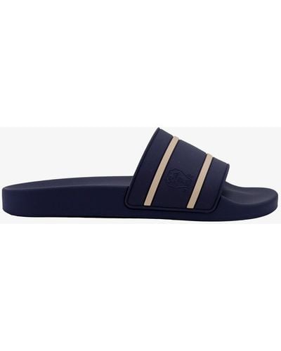 Brunello Cucinelli Striped Rubber Sandals - Blue