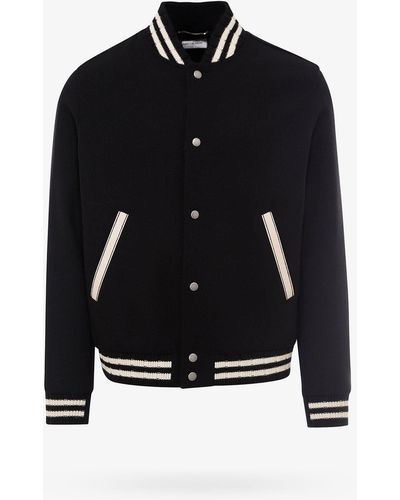 Saint Laurent Teddy Varsity Jacket - Black