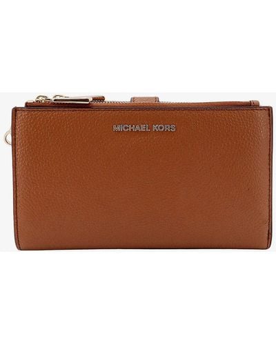 Michael Kors Jet Set Michael Grained Leather Wallet - Brown