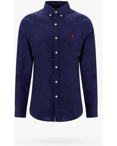 Polo Ralph Lauren Camicia Slim Fit in lino - Blu