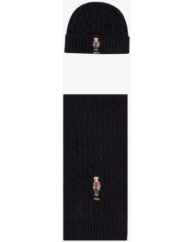 Polo Ralph Lauren Hat And Scarf - White