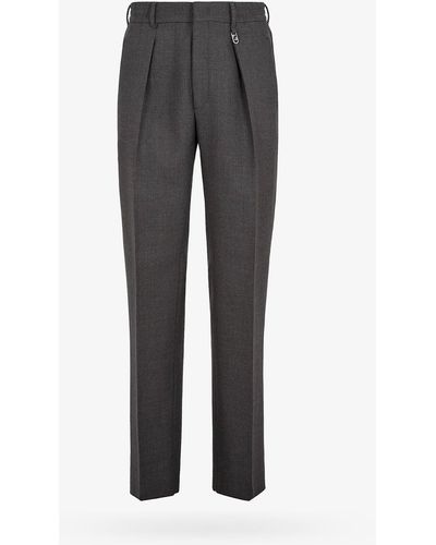 Fendi Single Pleat Merino Wool Pants - Gray