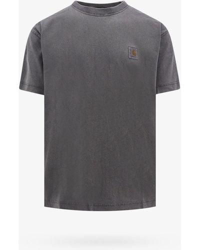 Carhartt Cotton T-Shirt With Logo Patch - Gray