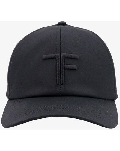 Tom Ford Cotton Stitched Profile Hats - Blue
