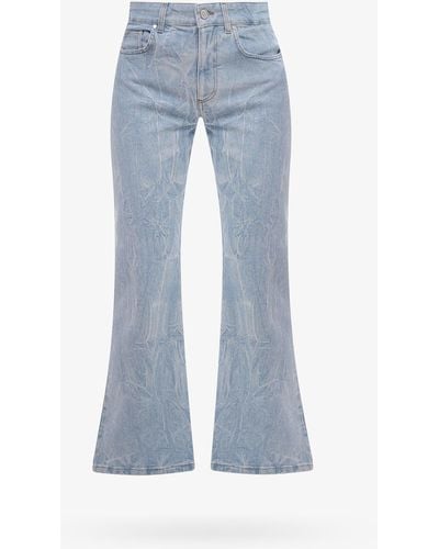 Stella McCartney Closure With Zip Stitched Profile Flared Jeans - Blue