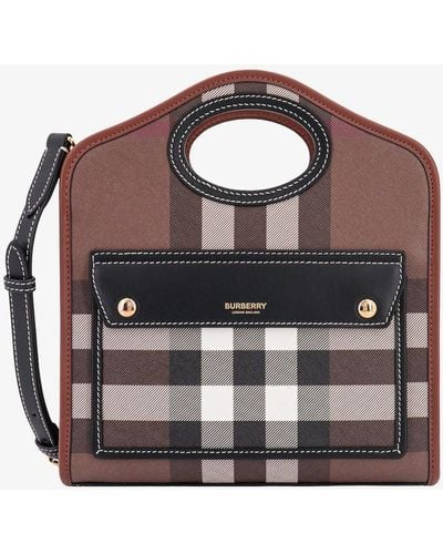 Burberry Leather Handbags - Brown