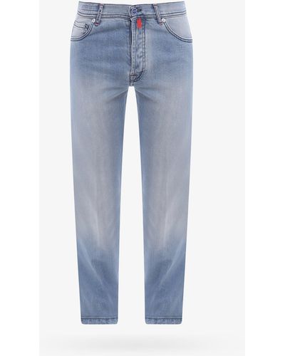 Kiton Closure With Buttons Jeans - Blue