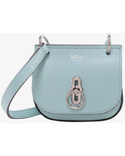 Mulberry Leather Unlined Shoulder Bags - Blue
