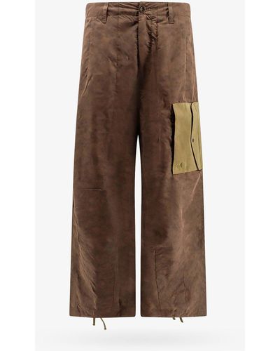 C.P. Company Pantalone in misto nylon con stampa all-over - Marrone