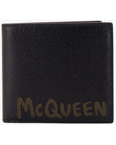 Alexander McQueen Graffiti Bi-fold Wallet - Black