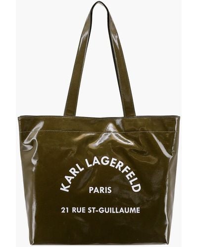 Karl Lagerfeld Logo-print Twill Tote Bag - Green