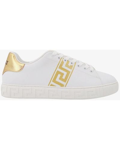 Versace Sneakers With Embroidery - White