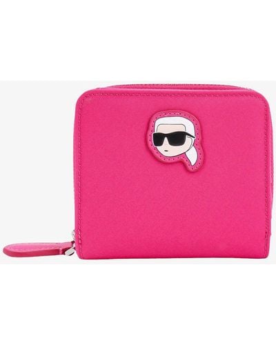 Karl Lagerfeld K/ikonik Logo-patch Wallet - Pink