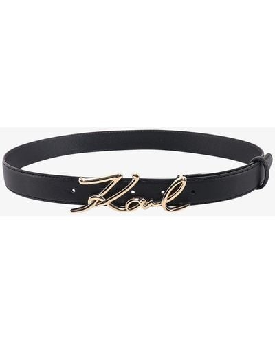 Karl Lagerfeld Leather Belts E Braces - Black