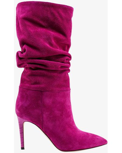 Paris Texas Stiletto Heel Leather Boots - Pink
