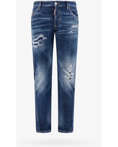 DSquared² Cotton Closure With Buttons Jeans - Blue