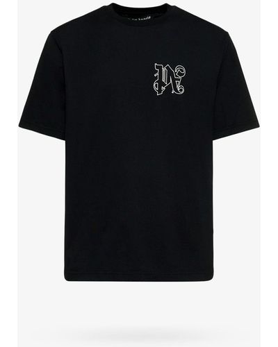 Palm Angels Black Monogram Crew Neck T -Shirt - Nero