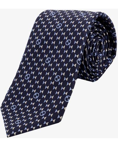 Gucci 7cm Silk-jacquard Tie - Blue