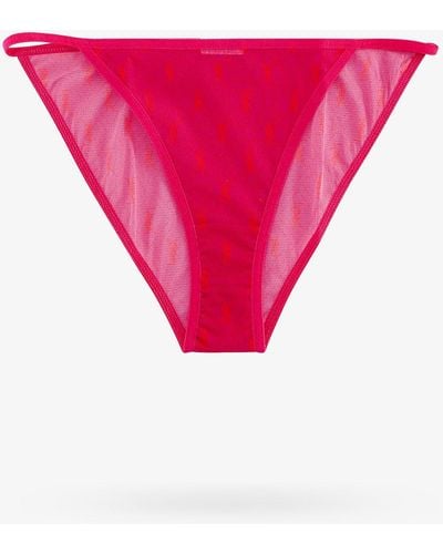 Saint Laurent Tulle Panties With Iconic Monogram - Pink