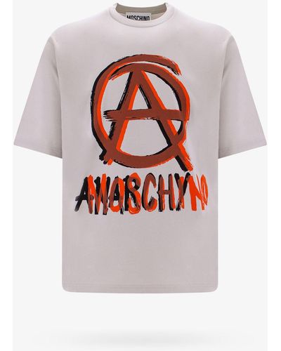 Moschino Anarchy Print Crew Neck Tee - White