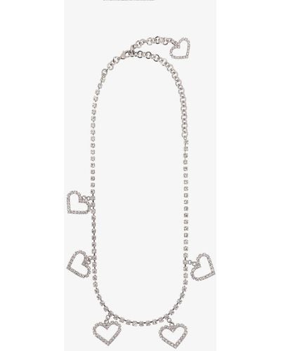 Alessandra Rich Rhinestones Necklaces - White