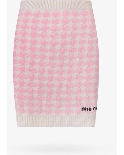Miu Miu 100% Cashmere Skirts - Pink