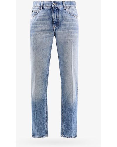 Dolce & Gabbana Blue Skinny Cotton Mid Waisted Denim Jeans