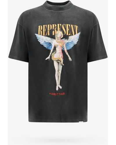 Represent T-shirt in cotone con stampa Reborn - Nero