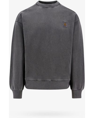 Carhartt Cotton Sweatshirt With Washed Out Effect - Grey