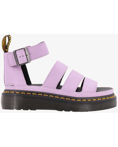Dr. Martens Clarissa Ii Pisa Leather Platform Strap Sandals - Pink