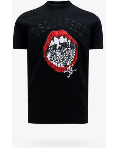 DSquared² Cool Fit Embroidered Tee - Black