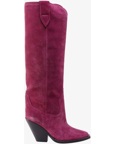 Isabel Marant Leather Boots - Purple