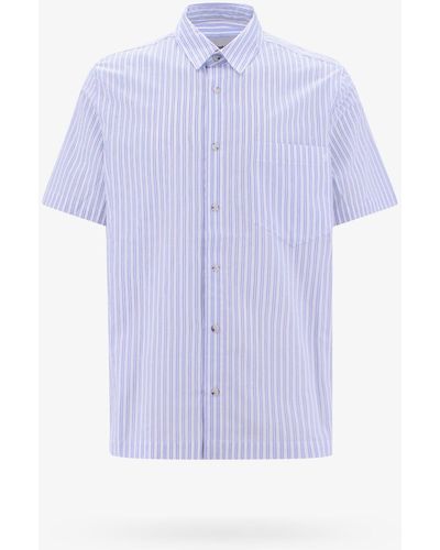 Nanushka Short Sleeve Regular Fit Cotton Closure With Buttons Shirts - Purple